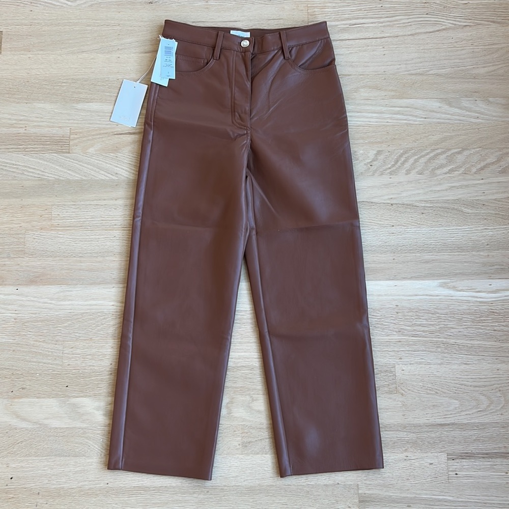 New Aritzia Melina Cropped Vegan Leather Pant